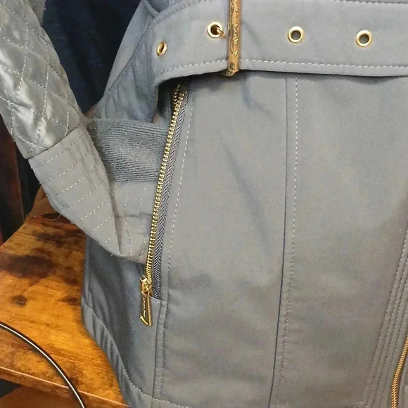 Michael kors XSPersonality Belted buckle quilted jacket SlimmingLightweight Grey - Picture 7 of 13